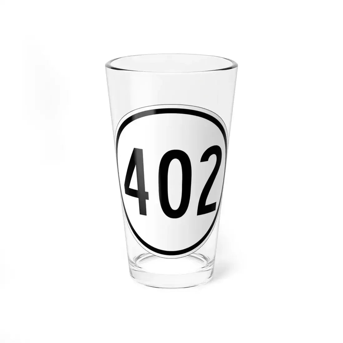 Iowa 402 1950 (Iowa) (Road Sign) Pint Glass 16oz 16oz - Go Mug Yourself