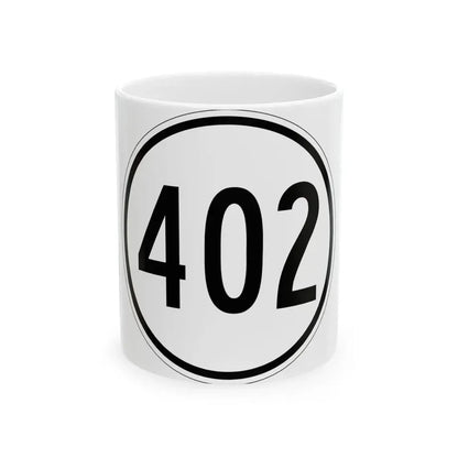 Iowa 402 1950 (Iowa) (Road Sign) White Coffee Mug 11oz - Go Mug Yourself