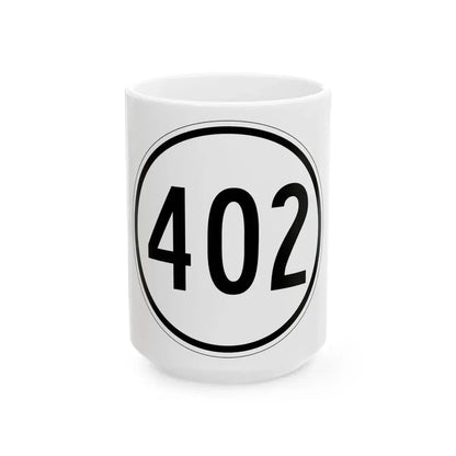 Iowa 402 1950 (Iowa) (Road Sign) White Coffee Mug 15oz - Go Mug Yourself