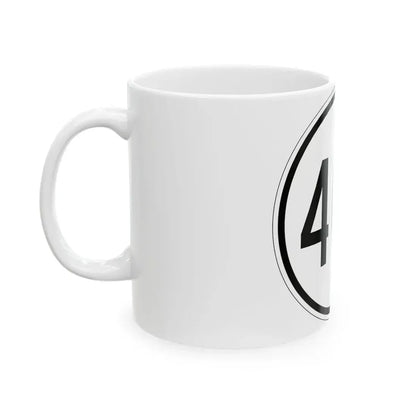 Iowa 402 1950 (Iowa) (Road Sign) White Coffee Mug - Go Mug Yourself