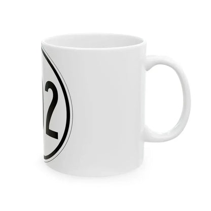 Iowa 402 1950 (Iowa) (Road Sign) White Coffee Mug - Go Mug Yourself