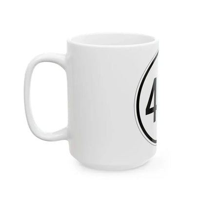 Iowa 402 1950 (Iowa) (Road Sign) White Coffee Mug - Go Mug Yourself
