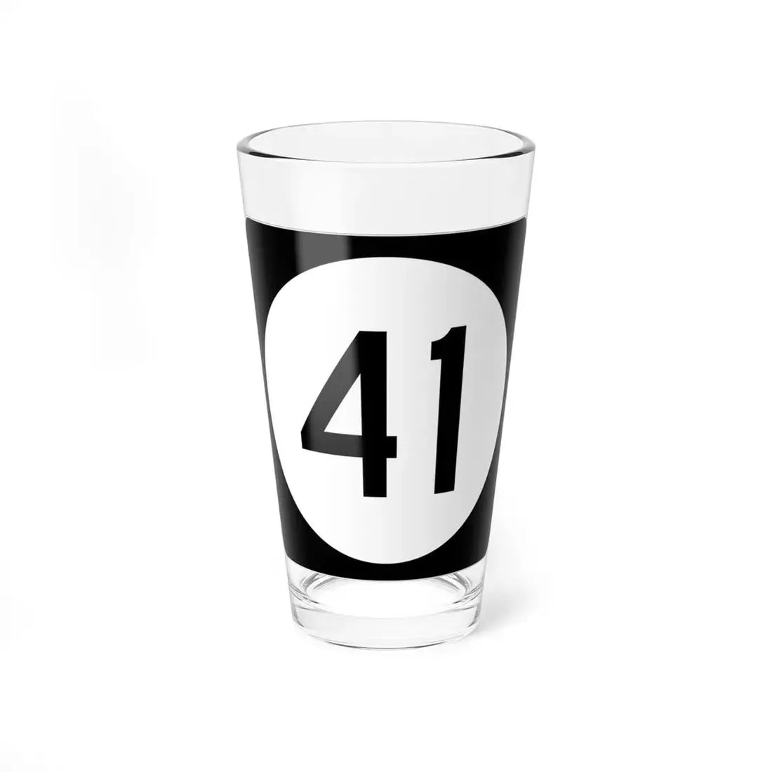 Iowa 41 (Iowa) (Road Sign) Pint Glss 16oz 16oz - Go Mug Yourself