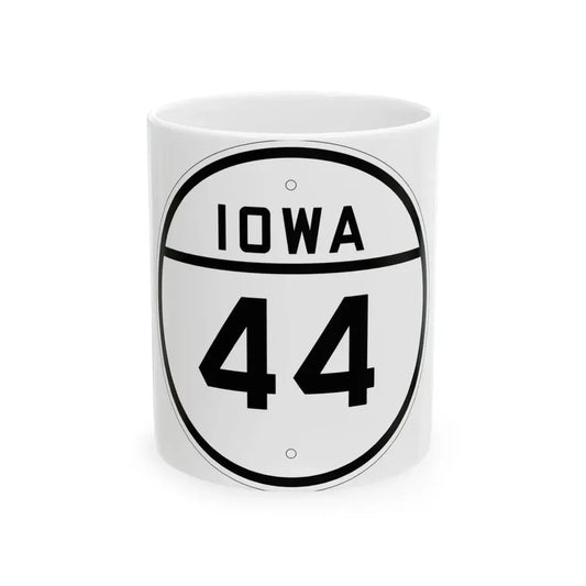 Iowa 44 1926 (Iowa) (Road Sign) White Coffee Mug 11oz - Go Mug Yourself