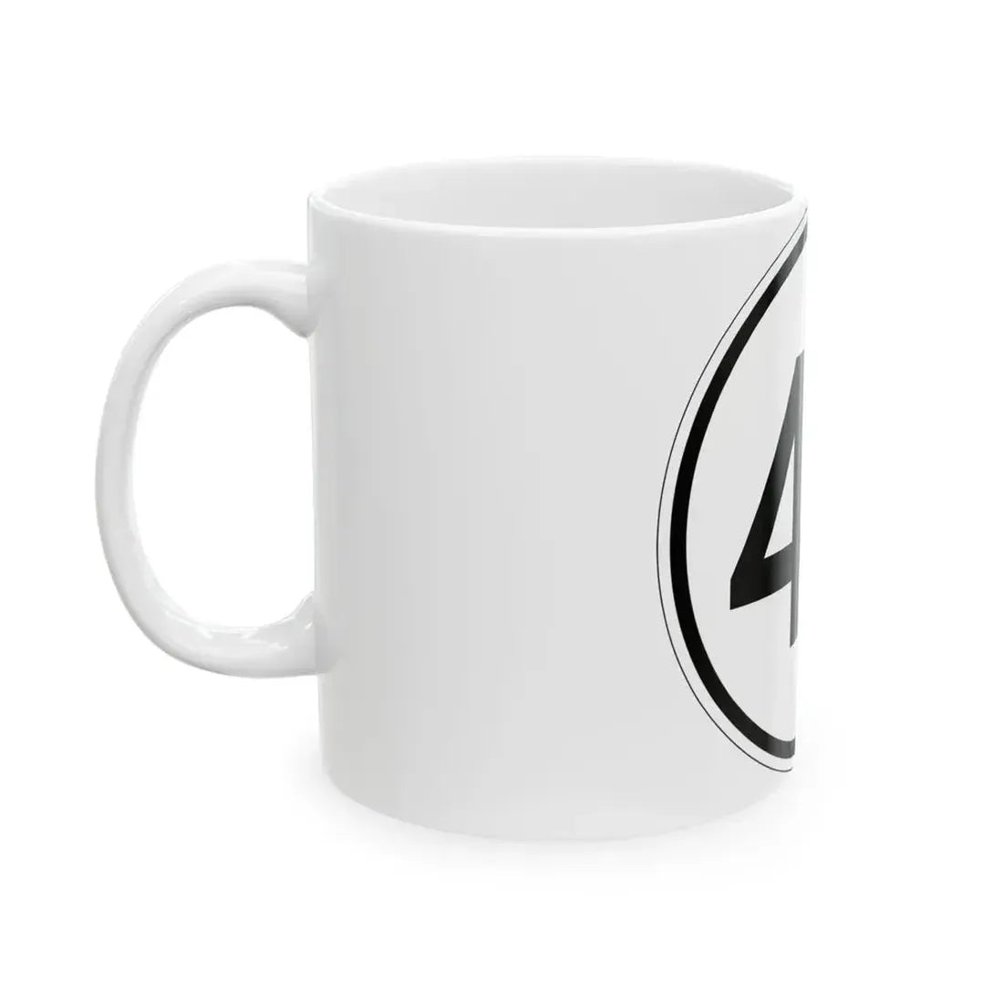 Iowa 44 1950 (Iowa) (Road Sign) White Coffee Mug - Go Mug Yourself