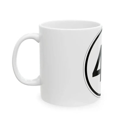 Iowa 44 1950 (Iowa) (Road Sign) White Coffee Mug - Go Mug Yourself