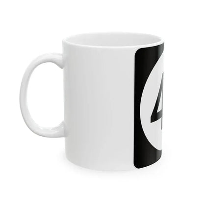 Iowa 44 (Iowa) (Road Sign) White Coffee Mug - Go Mug Yourself