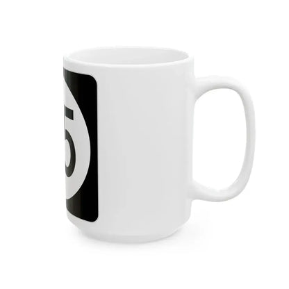 Iowa 45 (Iowa) (Road Sign) White Coffee Mug - Go Mug Yourself