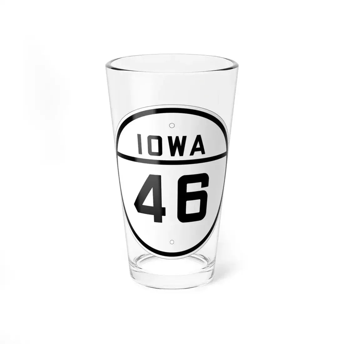 Iowa 46 1926 (Iowa) (Road Sign) Pint Glass 16oz 16oz - Go Mug Yourself