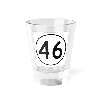 Iowa 46 1948 (Iowa) (Road Sign) Shot Glass 1.5oz 1.5oz - Go Mug Yourself