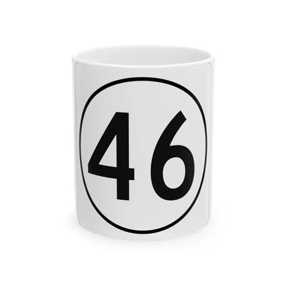 Iowa 46 1948 (Iowa) (Road Sign) White Coffee Mug 11oz - Go Mug Yourself