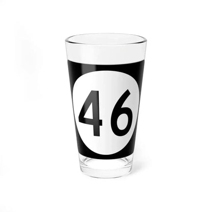 Iowa 46 (Iowa) (Road Sign) Pint Glass 16oz 16oz - Go Mug Yourself