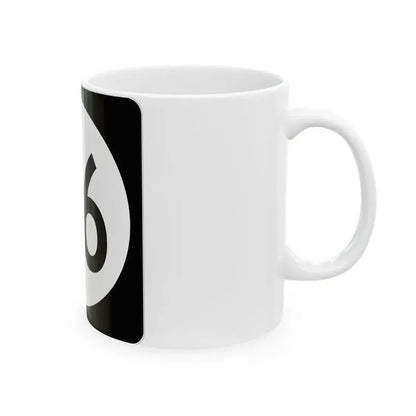 Iowa 46 (Iowa) (Road Sign) White Coffee Mug - Go Mug Yourself