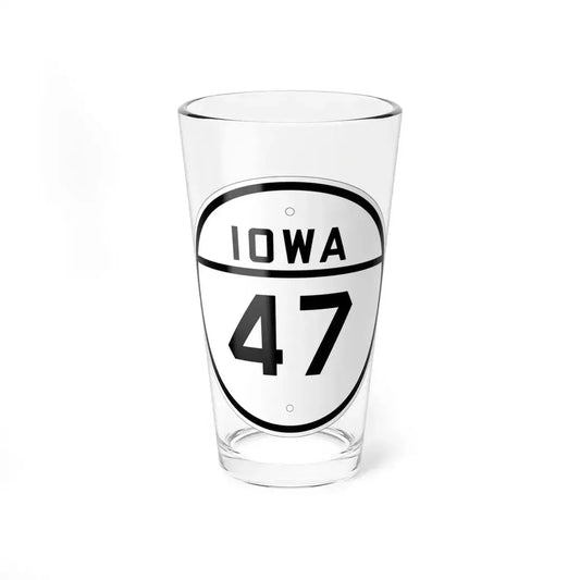 Iowa 47 1926 (Iowa) (Road Sign) Pint Glass 16oz 16oz - Go Mug Yourself