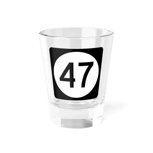 Iowa 47 (Iowa) (Road Sign) Shot Glass 1.5oz 1.5oz - Go Mug Yourself