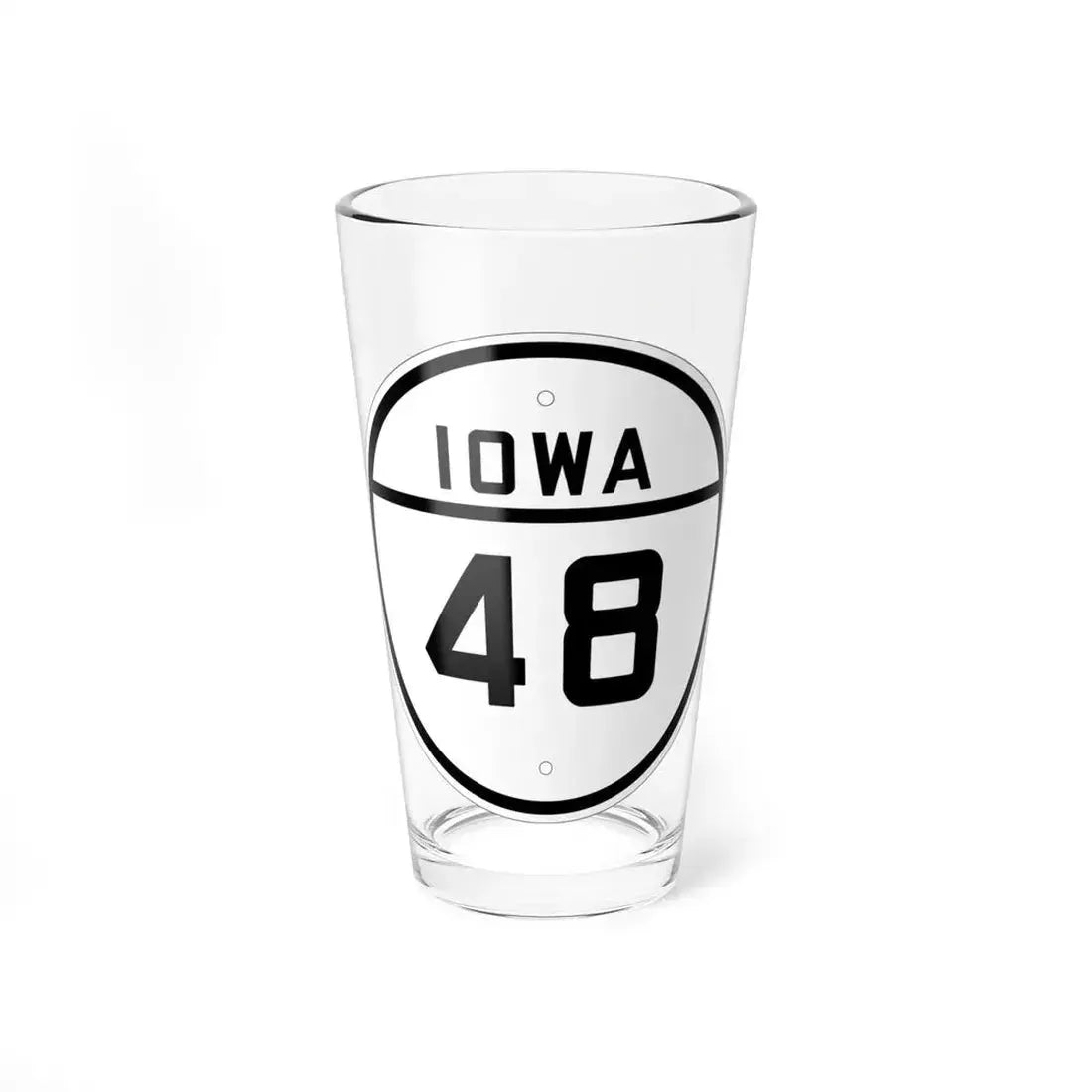 Iowa 48 1926 (Iowa) (Road Sign) Pint Glass 16oz 16oz - Go Mug Yourself