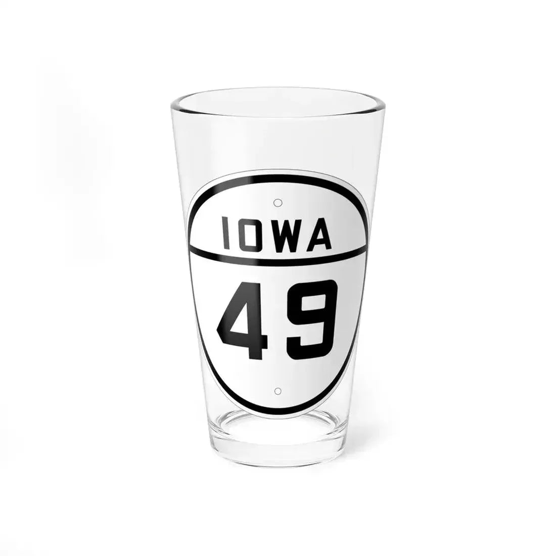 Iowa 49 1926 (Iowa) (Road Sign) Pint Glass 16oz 16oz - Go Mug Yourself
