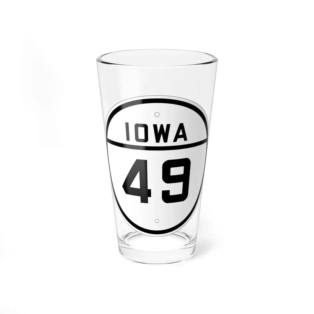 Iowa 49 1926 (Iowa) (Road Sign) Pint Glss 16oz 16oz - Go Mug Yourself