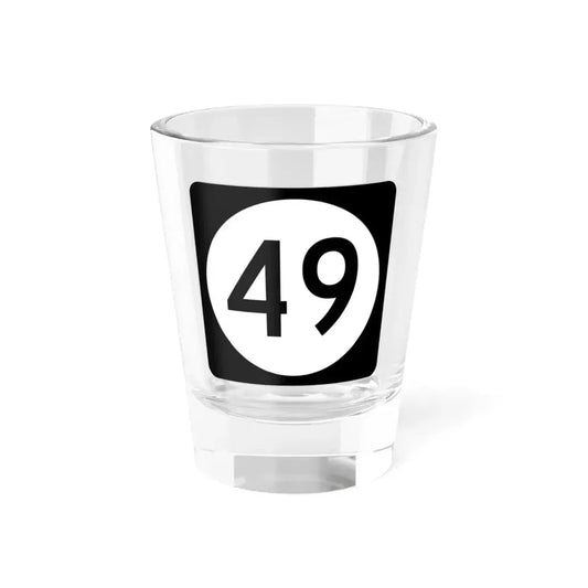 Iowa 49 (Iowa) (Road Sign) Shot Glass 1.5oz 1.5oz - Go Mug Yourself