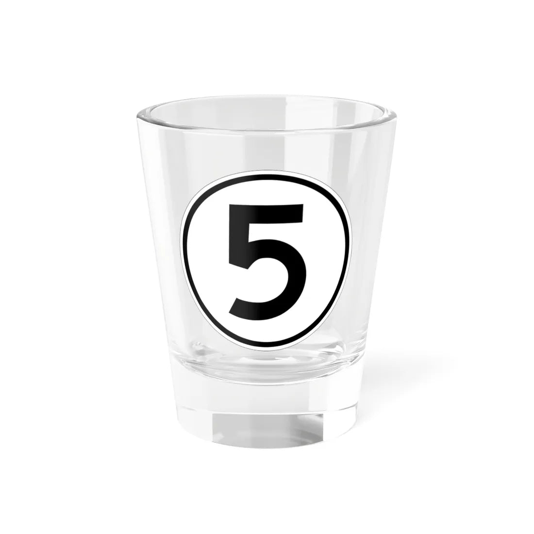 Iowa 5 1950 (Iowa) (Road Sign) Shot Glass 1.5oz 1.5oz - Go Mug Yourself