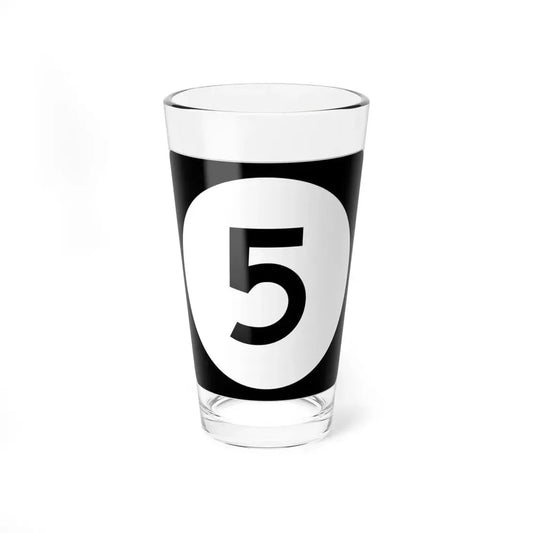 Iowa 5 (Iowa) (Road Sign) Pint Glss 16oz 16oz - Go Mug Yourself