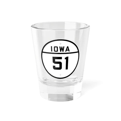 Iowa 51 1926 (Iowa) (Road Sign) Shot Glass 1.5oz 1.5oz - Go Mug Yourself