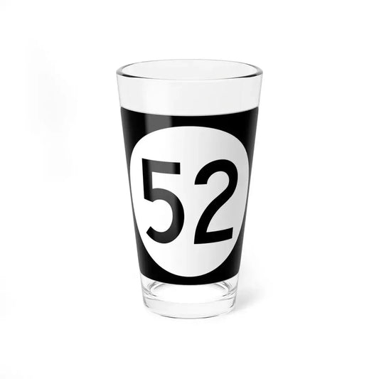 Iowa 52 (Iowa) (Road Sign) Pint Glss 16oz 16oz - Go Mug Yourself