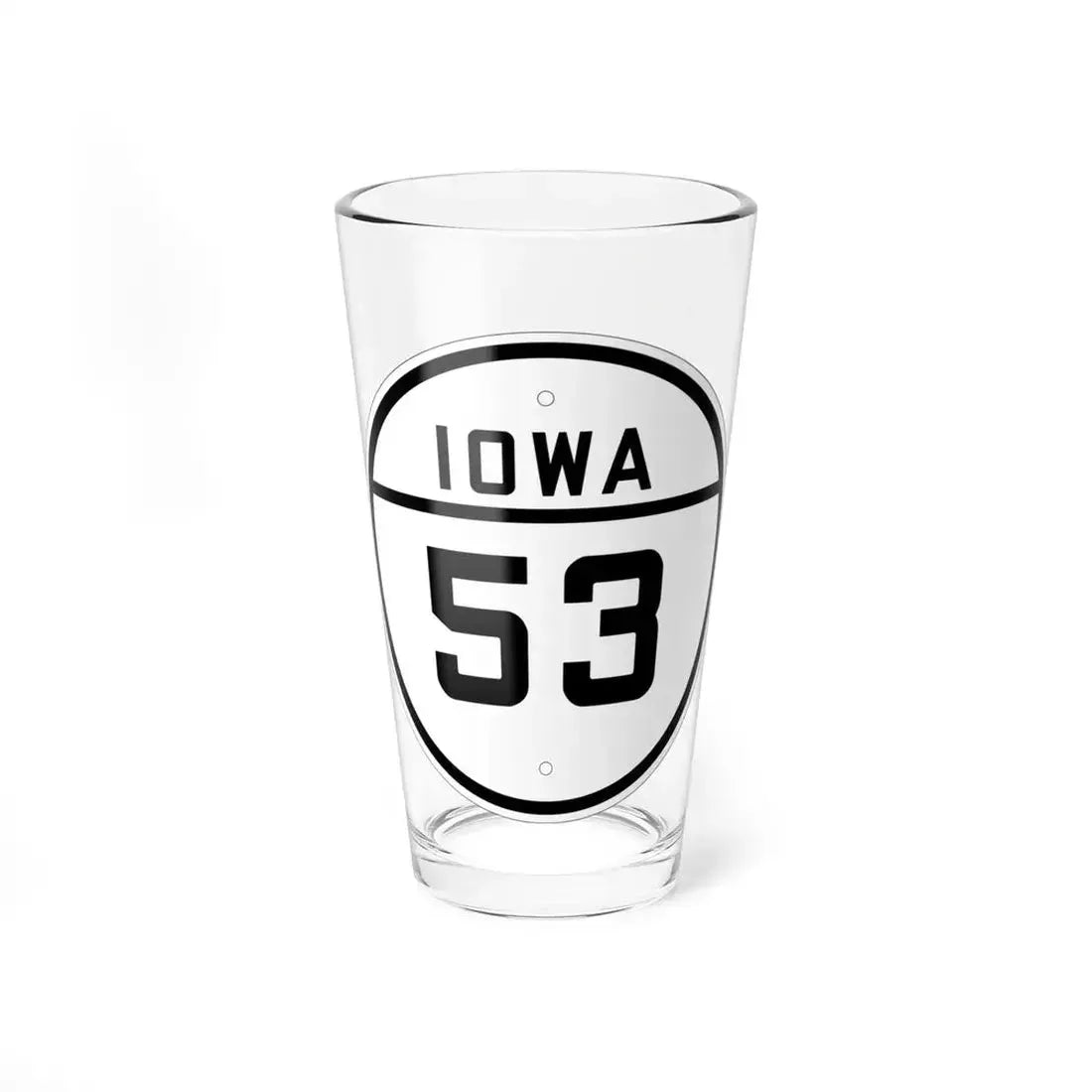 Iowa 53 1926 (Iowa) (Road Sign) Pint Glass 16oz 16oz - Go Mug Yourself