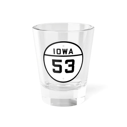 Iowa 53 1926 (Iowa) (Road Sign) Shot Glass 1.5oz 1.5oz - Go Mug Yourself