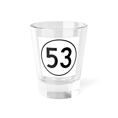 Iowa 53 1948 (Iowa) (Road Sign) Shot Glass 1.5oz 1.5oz - Go Mug Yourself