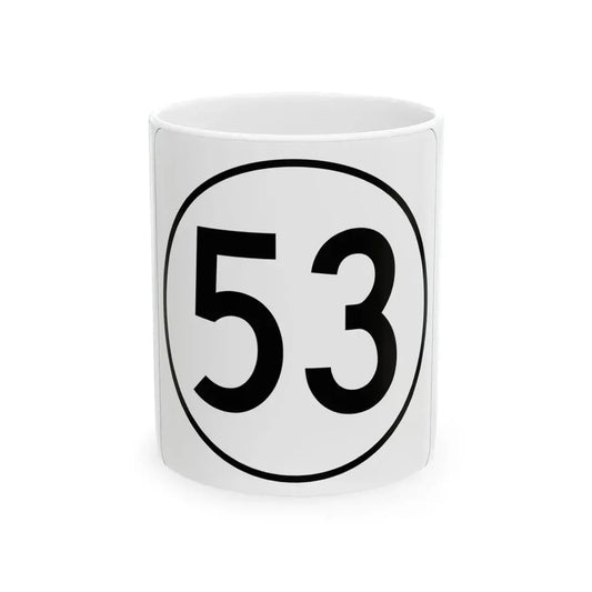 Iowa 53 1948 (Iowa) (Road Sign) White Coffee Mug 11oz - Go Mug Yourself