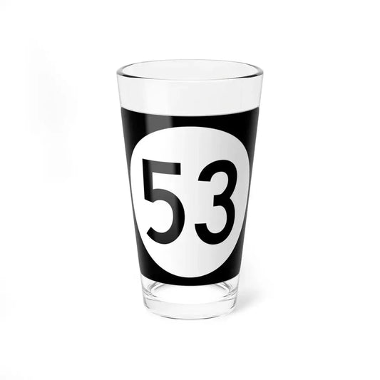 Iowa 53 (Iowa) (Road Sign) Pint Glss 16oz 16oz - Go Mug Yourself