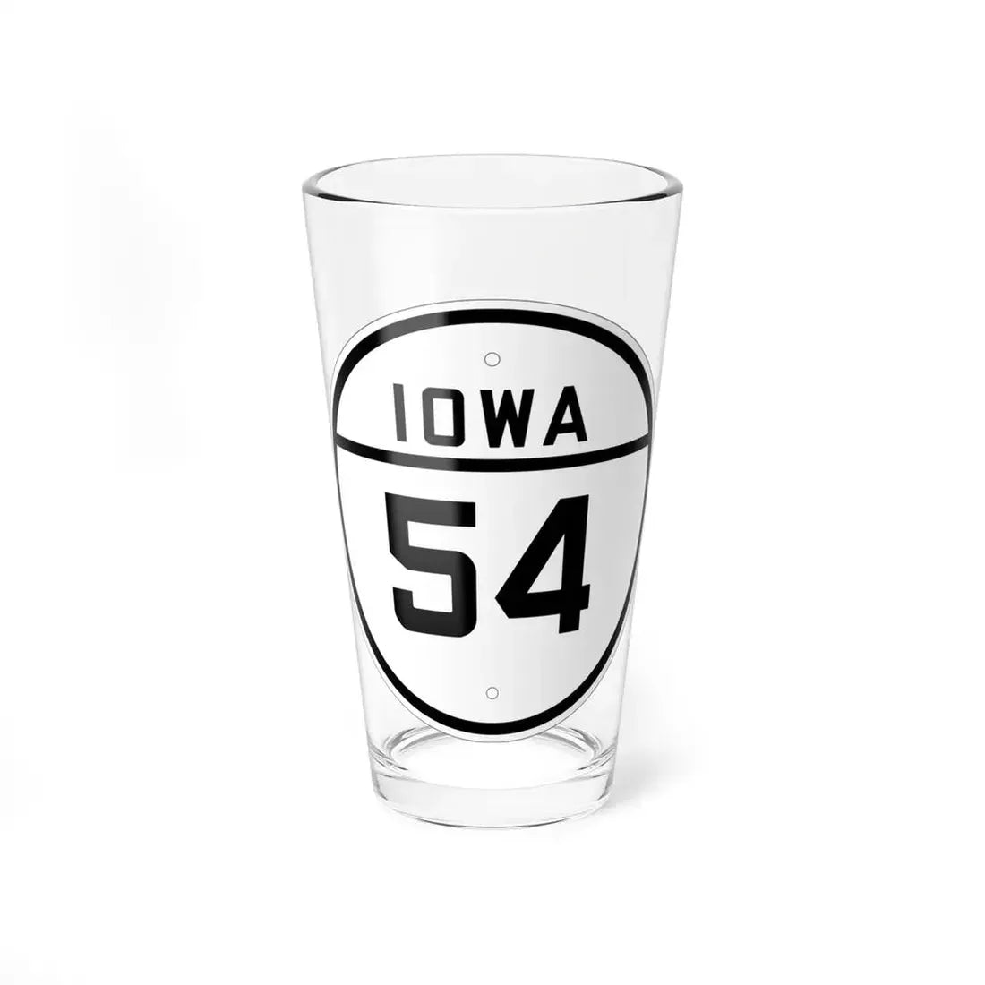 Iowa 54 1926 (Iowa) (Road Sign) Pint Glss 16oz 16oz - Go Mug Yourself