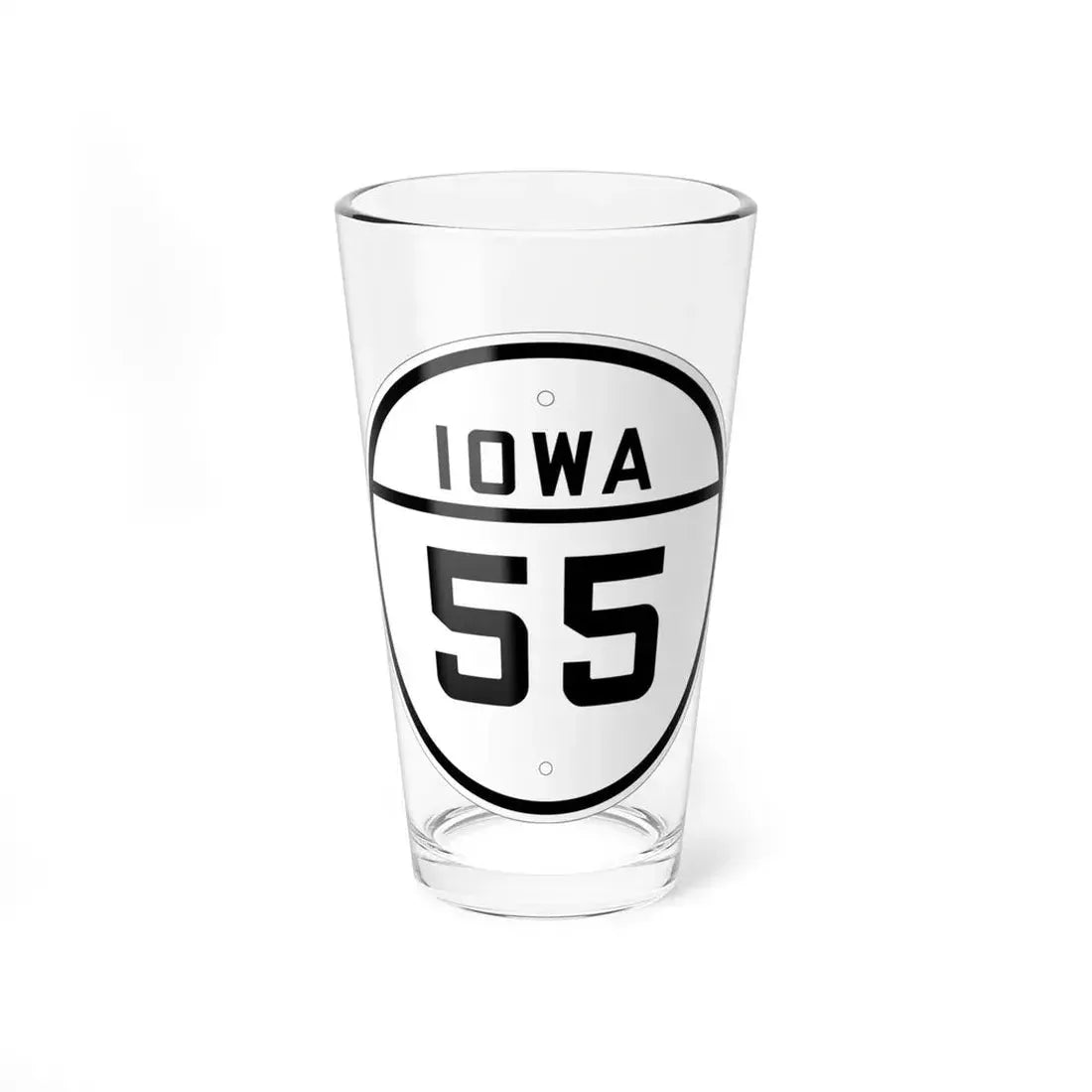 Iowa 55 1926 (Iowa) (Road Sign) Pint Glss 16oz 16oz - Go Mug Yourself