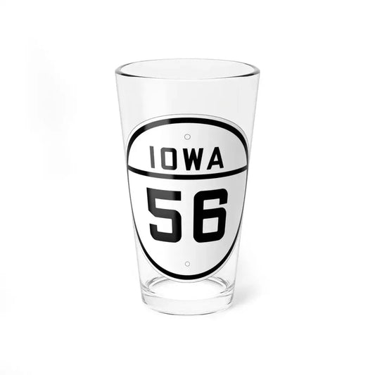 Iowa 56 1926 (Iowa) (Road Sign) Pint Glass 16oz 16oz - Go Mug Yourself