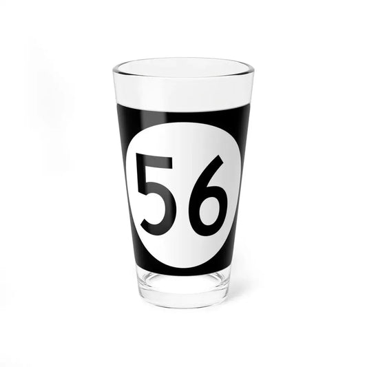 Iowa 56 (Iowa) (Road Sign) Pint Glss 16oz 16oz - Go Mug Yourself