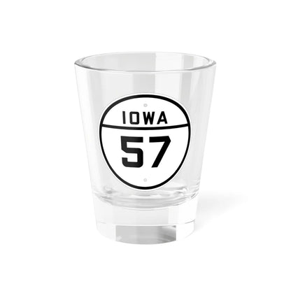 Iowa 57 1926 (Iowa) (Road Sign) Shot Glass 1.5oz 1.5oz - Go Mug Yourself