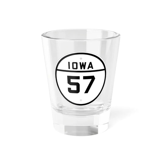 Iowa 57 1926 (Iowa) (Road Sign) Shot Glass 1.5oz 1.5oz - Go Mug Yourself