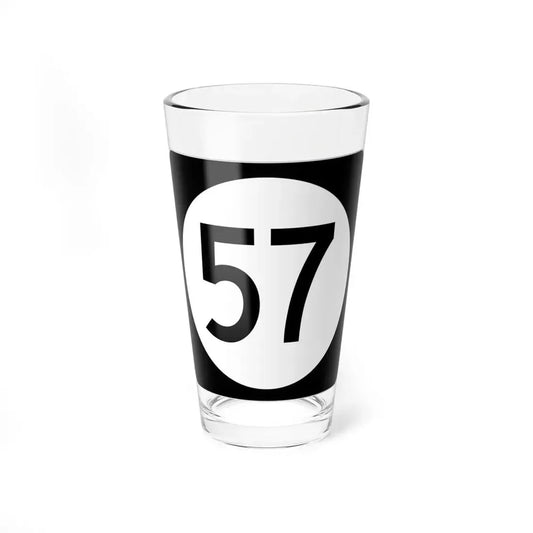 Iowa 57 (Iowa) (Road Sign) Pint Glss 16oz 16oz - Go Mug Yourself