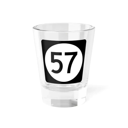 Iowa 57 (Iowa) (Road Sign) Shot Glass 1.5oz 1.5oz - Go Mug Yourself
