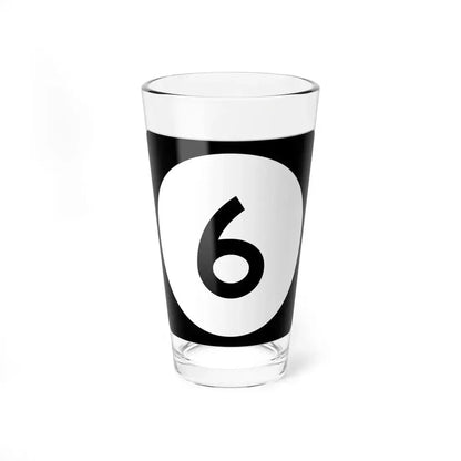 Iowa 6 (Iowa) (Road Sign) Pint Glass 16oz 16oz - Go Mug Yourself