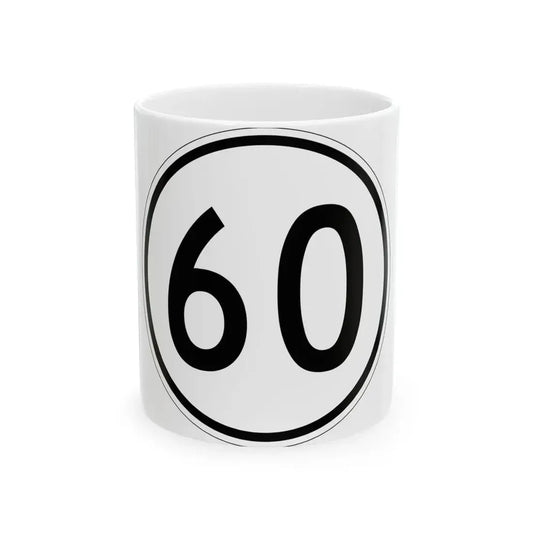 Iowa 60 1950 (Iowa) (Road Sign) White Coffee Mug 11oz - Go Mug Yourself
