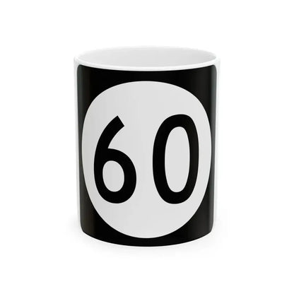 Iowa 60 (Iowa) (Road Sign) White Coffee Mug 11oz - Go Mug Yourself
