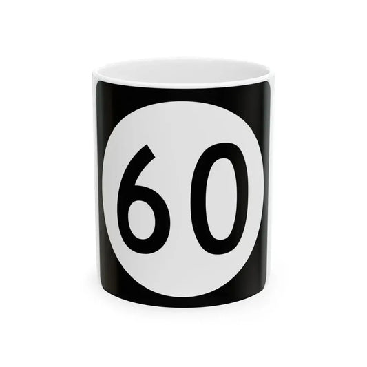 Iowa 60 (Iowa) (Road Sign) White Coffee Mug 11oz - Go Mug Yourself