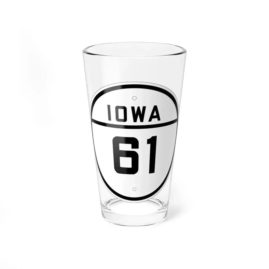 Iowa 61 1926 (Iowa) (Road Sign) Pint Glass 16oz 16oz - Go Mug Yourself