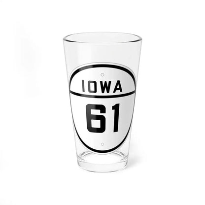 Iowa 61 1926 (Iowa) (Road Sign) Pint Glss 16oz 16oz - Go Mug Yourself