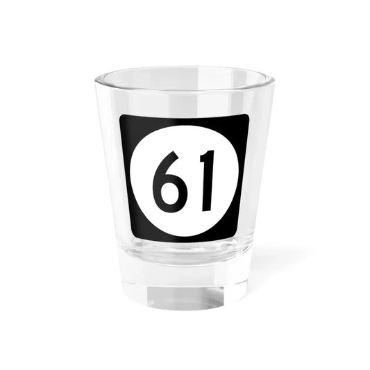 Iowa 61 (Iowa) (Road Sign) Shot Glass 1.5oz 1.5oz - Go Mug Yourself