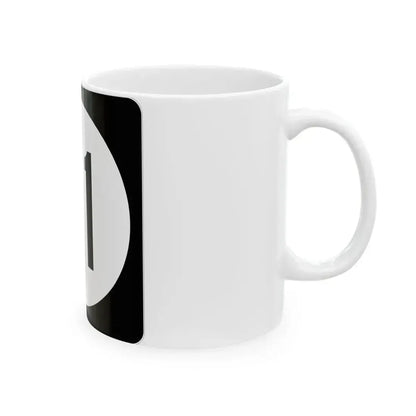 Iowa 61 (Iowa) (Road Sign) White Coffee Mug - Go Mug Yourself
