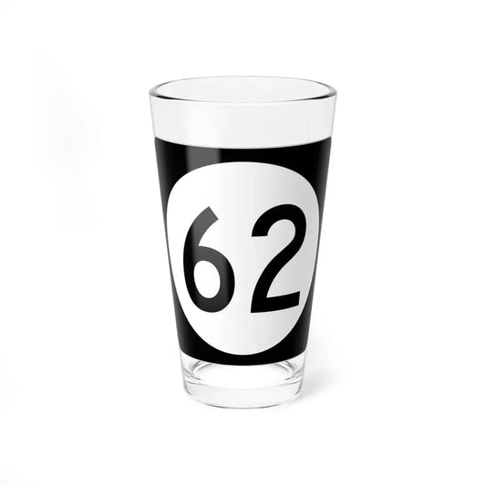 Iowa 62 (Iowa) (Road Sign) Pint Glss 16oz 16oz - Go Mug Yourself