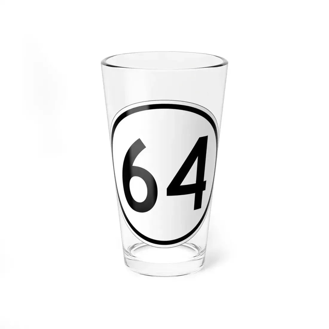 Iowa 64 1950 (Iowa) (Road Sign) Pint Glass 16oz 16oz - Go Mug Yourself